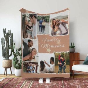 Blankets |   Custom 7 Photos Family Memory Blanket For Lovely Family Blankets Blankets