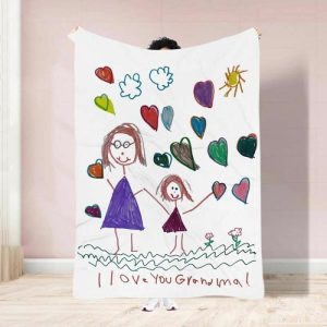 Blankets |   Custom Kids Drawing Blanket For Cute Baby For Kids Who Love To Draw Blankets Blankets