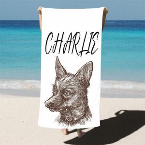 Blankets |   Custom Photo And Name Bath Towel Surprising Present For Pet Lover Blankets Blankets