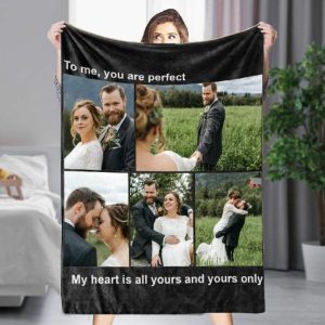 Blankets |   Custom Photo Blanket Unique Design Present For Sweet Couples Blankets Blankets