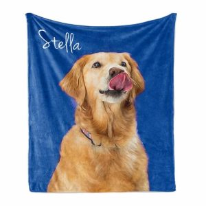 Blankets |   Custom Photo Dog Blanket Pet Photo Blanket Painted Art Portrait Fleece Blanket Blankets Blankets