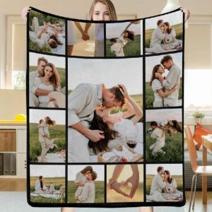 Blankets |   Custom Picture Blanket Simple Design Style Present For Couples Blankets Blankets