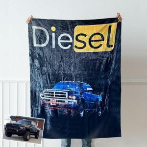 Blankets |   Custom Picture Truck Blanket Special Design Gift For Friends "Diesel Hub" Blankets Blankets