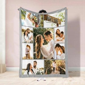 Blankets |   Personalized 9 Photos Collage Blanket For Sweet Couple Blankets Blankets