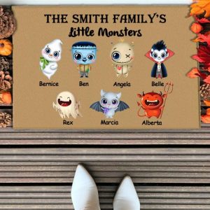 Blankets |   Personalized Doormat The Family Of Little Monsters Cute Design Perfect Halloween Gift Home & Living Blankets