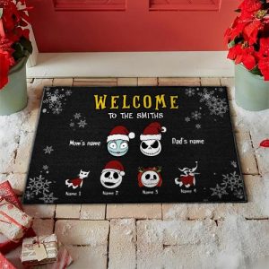 Blankets |   Personalized Doormat Welcome To My House Custom Christmas Hat Design Perfect Gift For Family Blankets Blankets