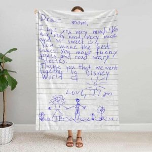 Blankets |   Personalized Handwritten Letter Blanket For Cute Kids Blankets Blankets