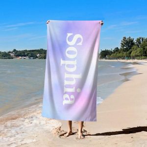 Blankets |   Personalized Name Bath Towel Colorful Present For Bestie Blankets Blankets