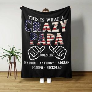 Blankets |   Personalized Name Blanket With Bump Fist Pattern Stylish Present For Father’s Day Blankets Blankets