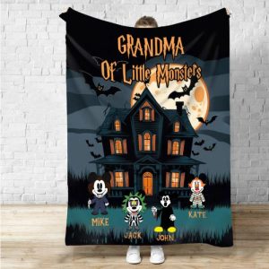 Blankets |   Personalized Name Blanket With Moon Pattern Funny Gift For Halloween Blankets Blankets