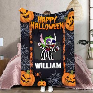 Blankets |   Personalized Name Blanket With Pumpkins Pattern Creative Gift For Halloween Blankets Blankets