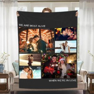 Blankets |   Personalized Photo And Engravable Blanket Exquisite And Stylish Present For Couples Blankets Blankets