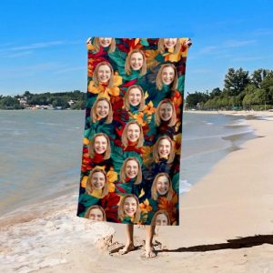 Blankets |   Personalized Photo Bath Towel Beautiful Present For Dear Friend Blankets Blankets