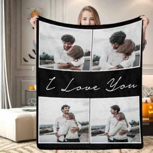 Blankets |   Personalized Photo Blankets Custom Love Blanket With 4 Photos Blankets Blankets