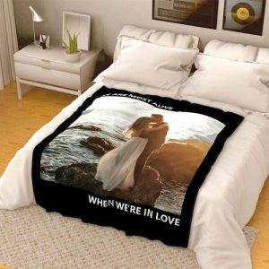 Blankets |   Personalized Photo Coral Fleece Blanket For My Love With Engraving Blankets Blankets