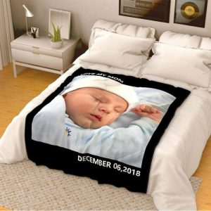 Blankets |   Personalized Photo Coral Fleece Blanket With Text Blankets Blankets