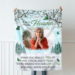 Blankets |   Personalized Picture Blanket Best Gift For Family "I’M Sending You My Love & Hug" Blankets Blankets