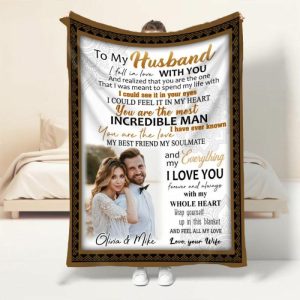 Blankets |   Personalized Picture Blanket Cool Gift For Husband "You Are The Love" Blankets Blankets