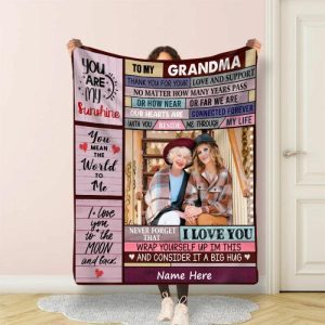 Blankets |   Personalized Picture Blanket Creative Present For Grandma Blankets Blankets