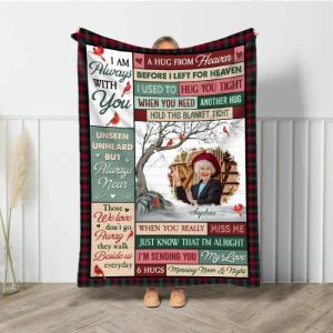 Blankets |   Personalized Picture Blanket Memorial Present For Family "I’M Sending You My Love" Blankets Blankets