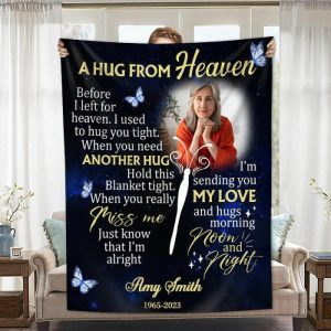 Blankets |   Personalized Picture Blanket Perfect Gift For Family "I Used To Hug You Tight" Blankets Blankets