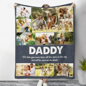 Blankets |   Personalized Picture Blanket Precious Present For Father’s Day Blankets Blankets