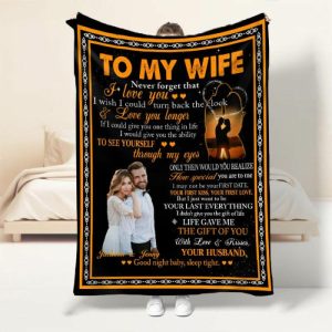 Blankets |   Personalized Picture Blanket Romantic Gift For Wife "Sleep Tight" Blankets Blankets