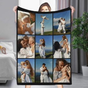 Blankets |   Personalized Picture Blanket Simple Design Gift For Dear Family Blankets Blankets