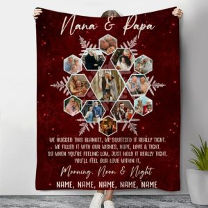 Blankets |   Personalized Picture Blanket Snowflake Shaped Unique Gift For Favourite Person Blankets Blankets