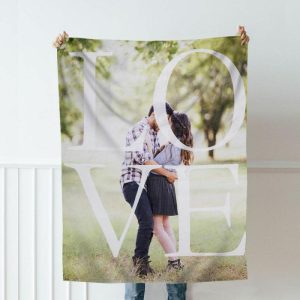 Blankets |   Personalized Picture Blanket Stylish Gift For Couples "Love" Blankets Blankets