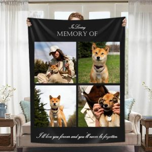 Blankets |   Personalized Picture Blanket Warm Design Style Best Gift For Pet Lover "In Loving Memory" Blankets Blankets