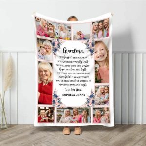 Blankets |   Personalized Picture Blanket Warm Present For Grandma Blankets Blankets