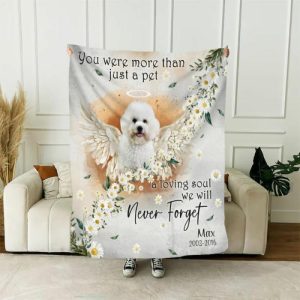 Blankets |   Personalized Picture Blanket With Beautiful Daisy Pattern Best Gift For Pet Lover Blankets Blankets