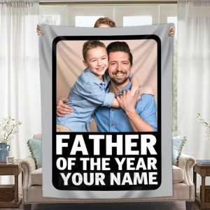 Blankets |   Personalized Picture Blanket With Custom Name Simple Father’s Day Gift Blankets Blankets