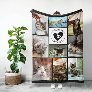 Blankets |   Personalized Picture Blanket With Cute Footprint Pattern Exquisite Gift For Pet Lover Blankets Blankets