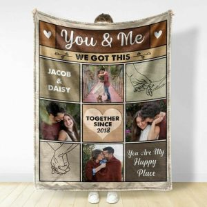 Blankets |   Personalized Picture Blanket With Hands Pattern Best Valentine’s Day Gift Blankets Blankets