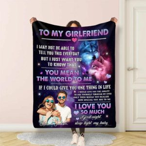 Blankets |   Personalized Picture Blanket With Hearts Pattern Cute Present For Girl Friend Blankets Blankets