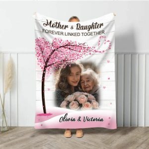 Blankets |   Personalized Picture Blanket With Loce Tree Pattern Warm Present For Mother Blankets Blankets