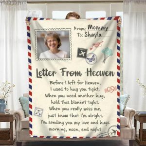 Blankets |   Personalized Picture Blanket With Love Letter Precious Present For Family Blankets Blankets