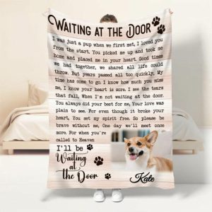 Blankets |   Personalized Picture Blanket With Paw Print Pattern Cute Gift For Pet Lovers Blankets Blankets