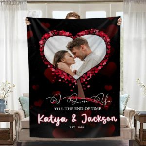 Blankets |   Personalized Picture Blanket With Romantic Design Pattern Beautiful Gift For Couples Blankets Blankets