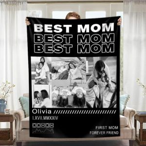 Blankets |   Personalized Picture Blanket With Simple Design Stylish Gift For Mom Blankets Blankets