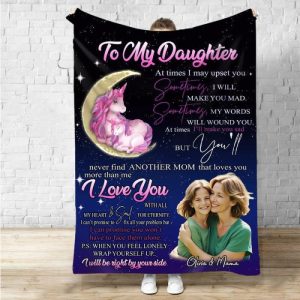 Blankets |   Personalized Picture Blanket With Unicorn Pattern Best Gift For Daughter Blankets Blankets