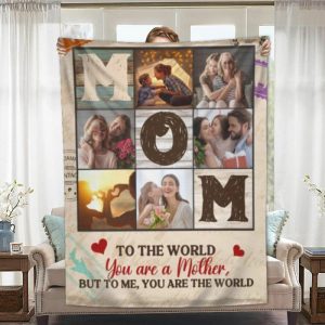 Blankets |   Personalized Picture Blanket With Unique Postmark Pattern Stylish Present For Mom Blankets Blankets