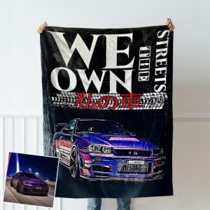 Blankets |   Personalized Picture Car Blanket Cool Design Style Gift For Friends "We Own The Streets" Blankets Blankets