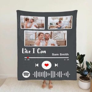 Blankets |   Personalized Spotify Blanket With Music Name Photo Blanket Blankets Blankets