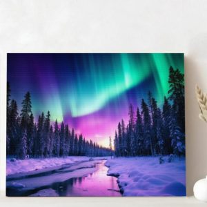 Frames |   Aurora In The Forest Diamond Painting Beautiful Present For Best Friends Frames Frames