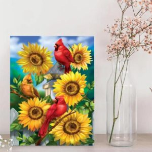 Frames |   Birds And Sunflower Diamond Painting Creative Gift For Family Frames Frames