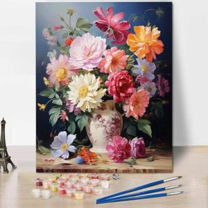 Frames |   Colorful Flowers Paint By Numbers Kits Best Gift For Your Lovers Frames 24 Colors