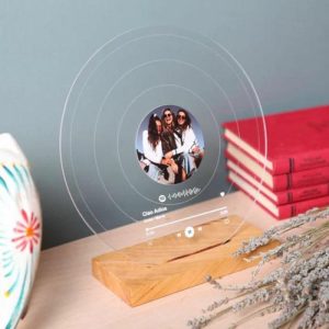 Frames |   Custom Music Spotify Code Transparent Acrylic Record Photo Frame For Friend Frames Frames